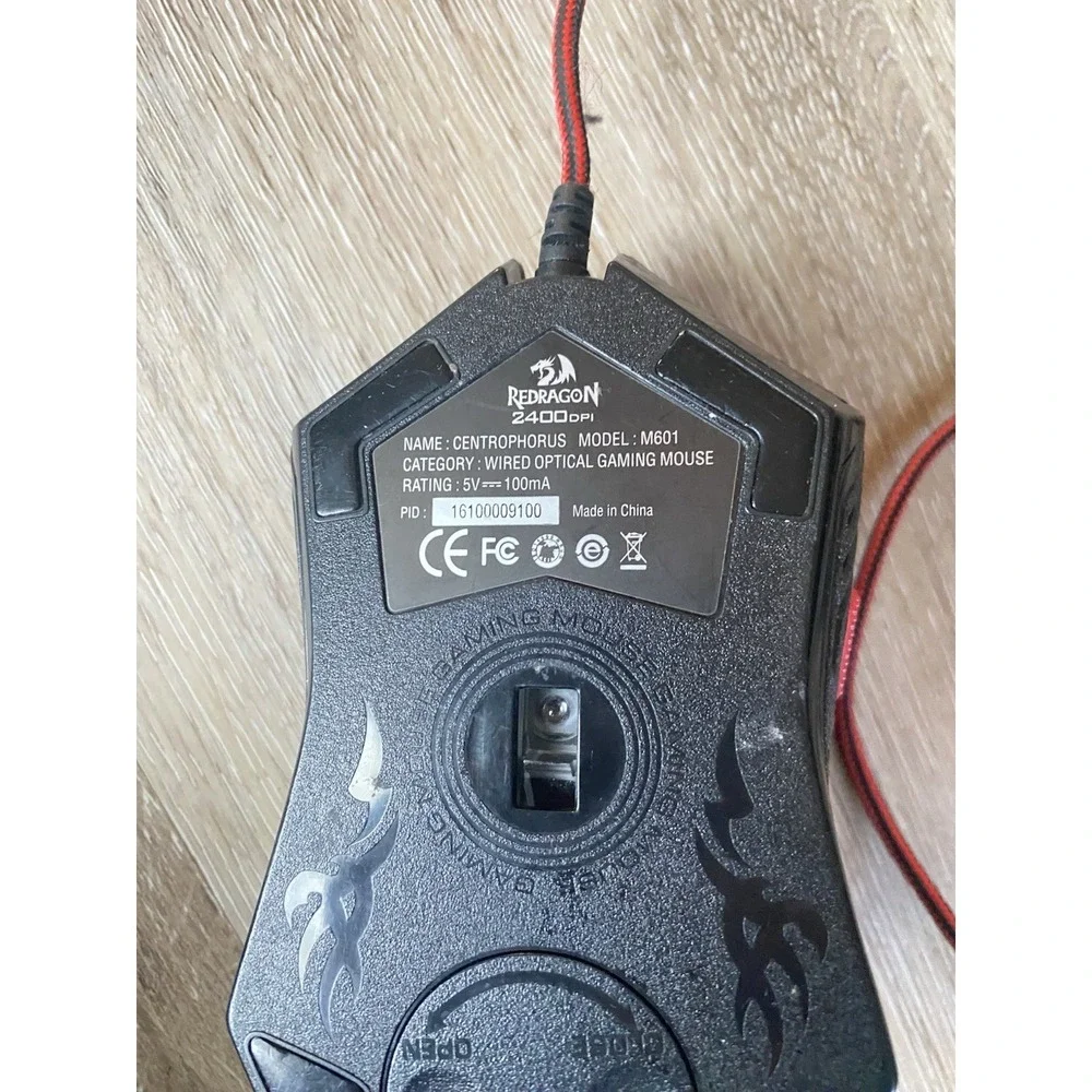 Red dragon CENTROPHORUS M601 3200DPI Optical 5 Buttons Wired Gaming Mouse
